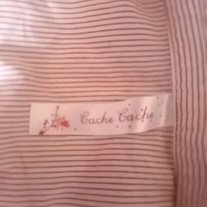 Chemise à manches courtes à rayures rouge et blanc taille 4 de chez Cache Cache - photo numéro 5