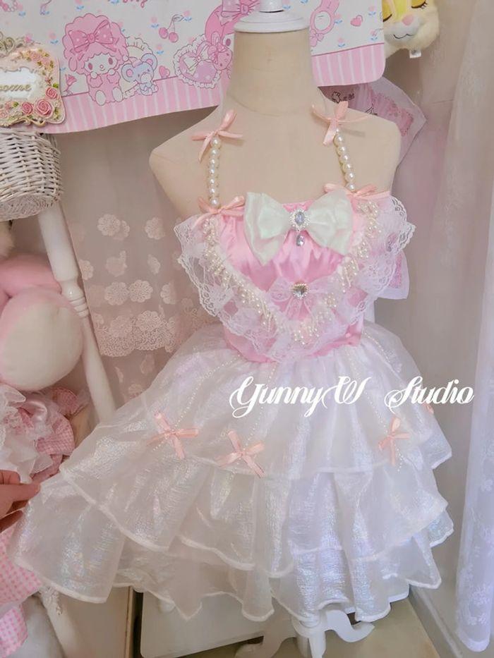 Dress Robe brilliante Pink Princess Lolita Cute Kawaii Manga Anime Cosplay Barbie - photo numéro 18