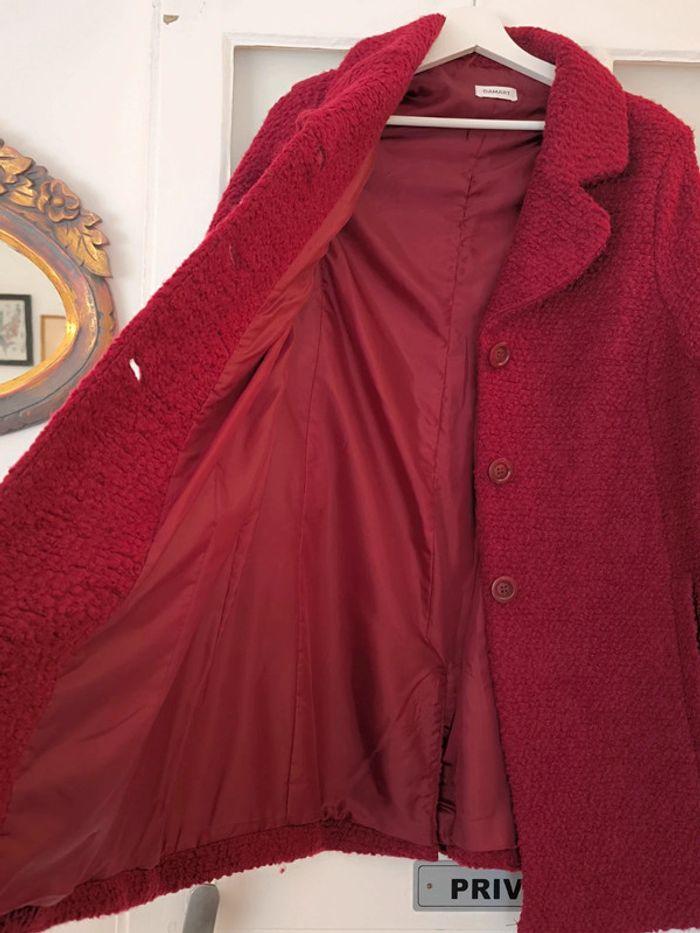 🤎 Manteau caban Damart bouclette vintage Bordeaux rosé 36/38 🤎 - photo numéro 7