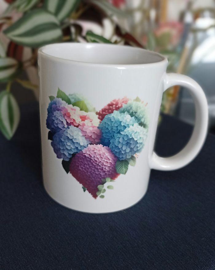 Fête des mères - Mug hortensia personnalisé - photo numéro 3