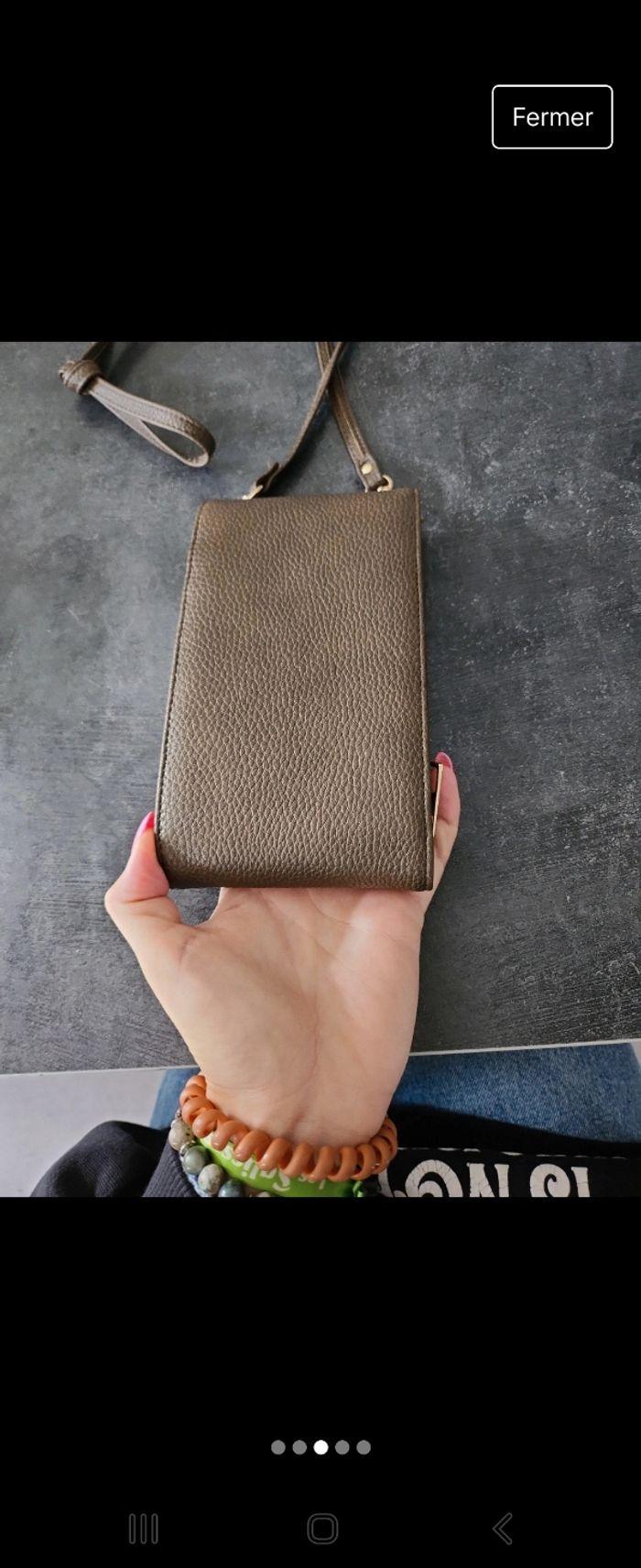 Petit sac en bandoulière marron cuir - photo numéro 3