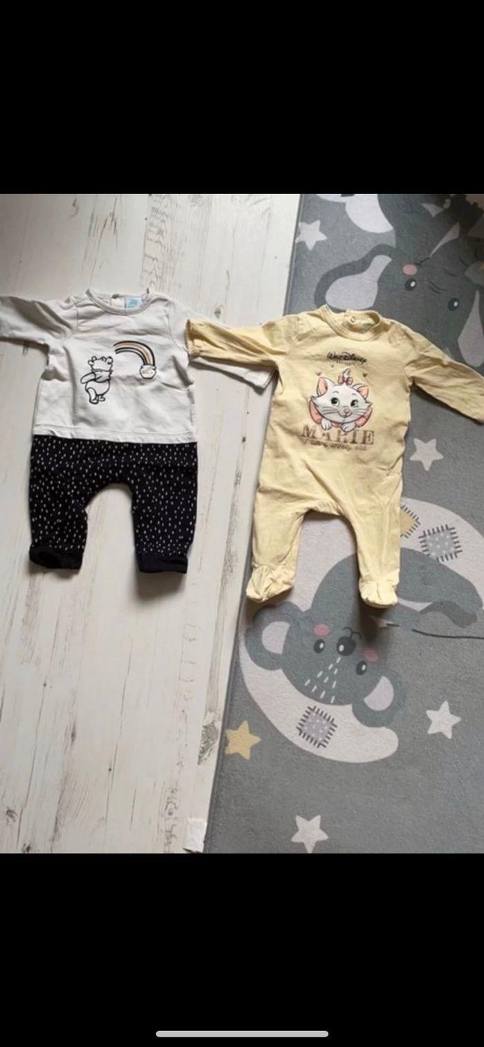 Lot de 2 pyjamas bébé fille 3 mois disney - photo numéro 1