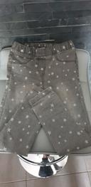 Pantalon jeggings gris taille 5/6 ans