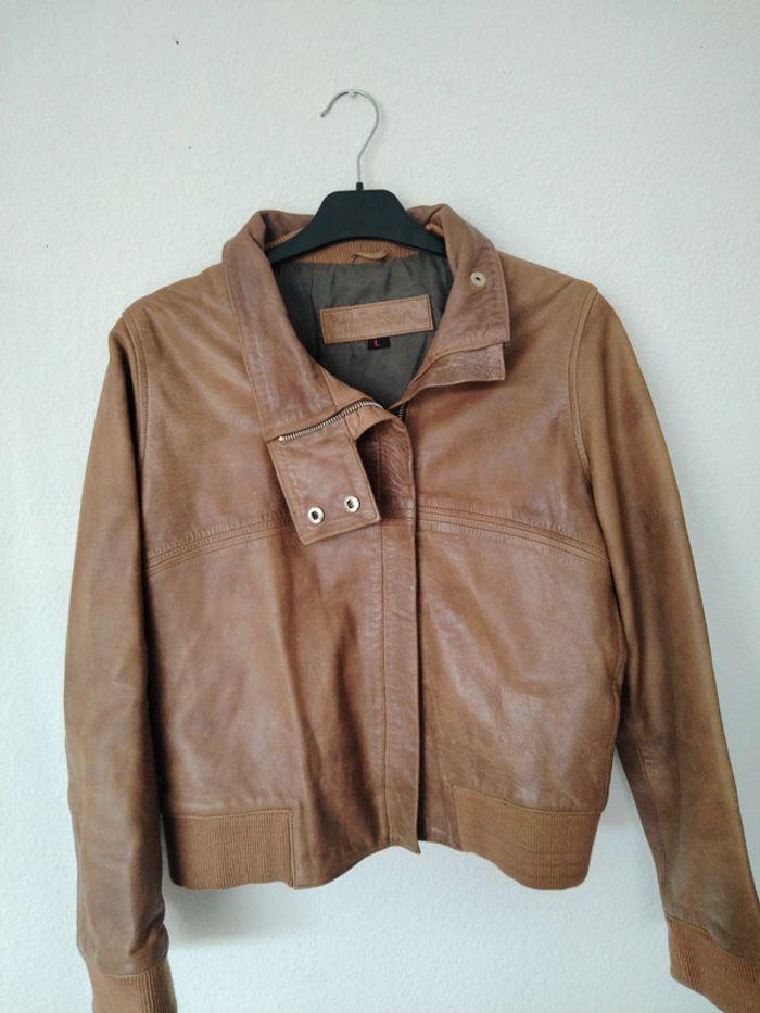 Veste en cuir marron - photo numéro 12