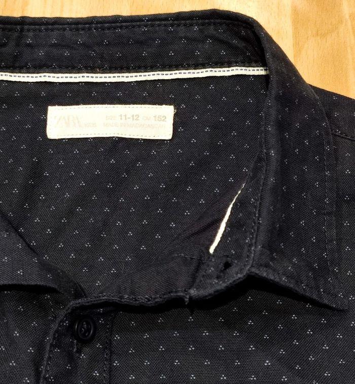 Chemise imprimée marine Zara 11/12 ans, comme neuve - photo numéro 2