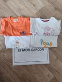 Lot tee-shirt 18 mois