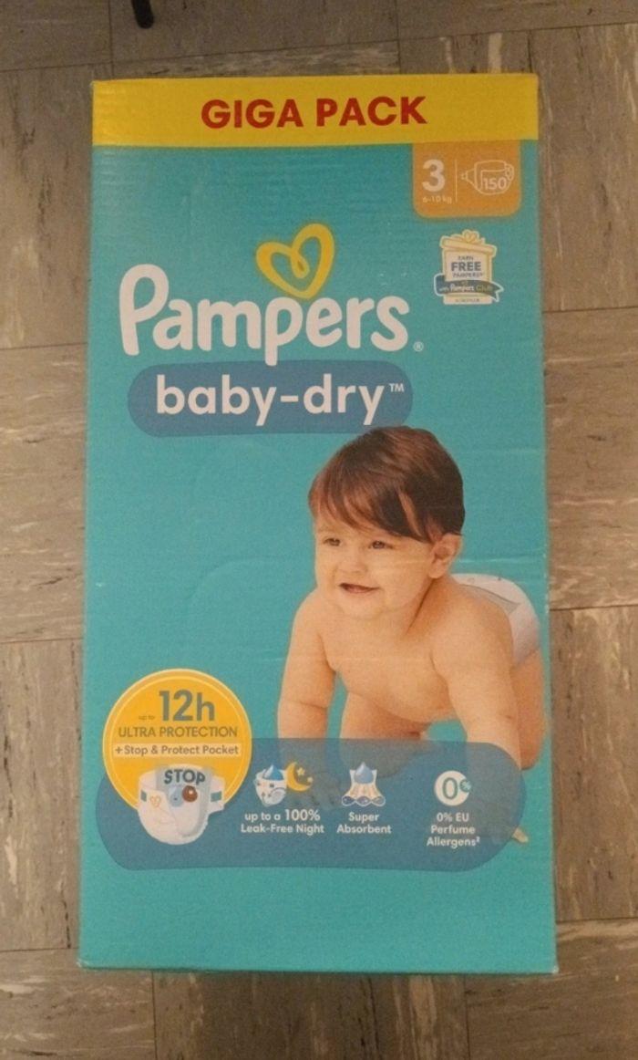 Giga pack Pampers baby-dry taille 3 - photo numéro 1