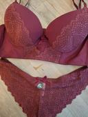 Ensemble lingerie mauve