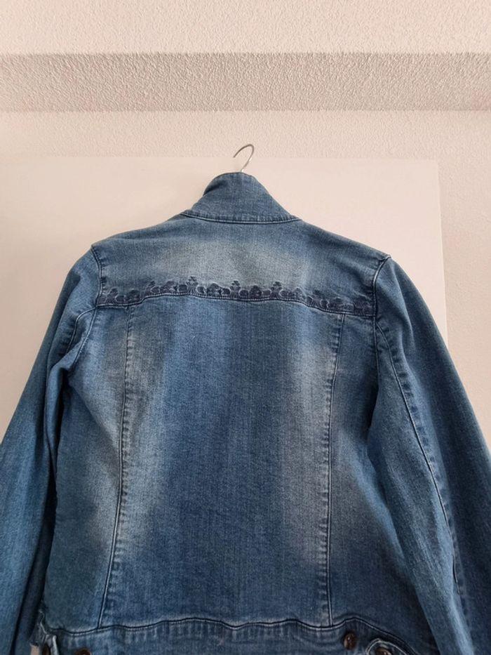 Veste en Jeans brodée Phildar - photo numéro 8