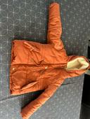 Manteau chaud à capuche corail/rose orange 6 ans