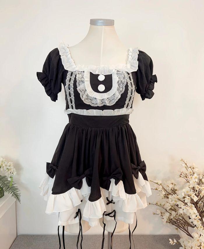 Robe noire style Cosplay Lolita maid cute Kawaii - photo numéro 1