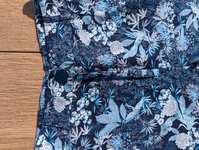 Pantalon fluide fleuri bleu - photo numéro 4