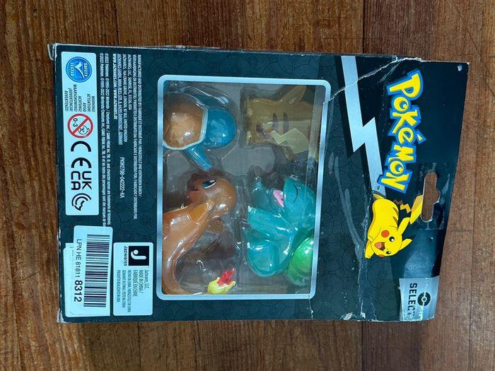 NEUF Coffret lot 4 grandes figurines translucides transparentes Pokémon 7.6cm Battle Select Pikachu - photo numéro 7