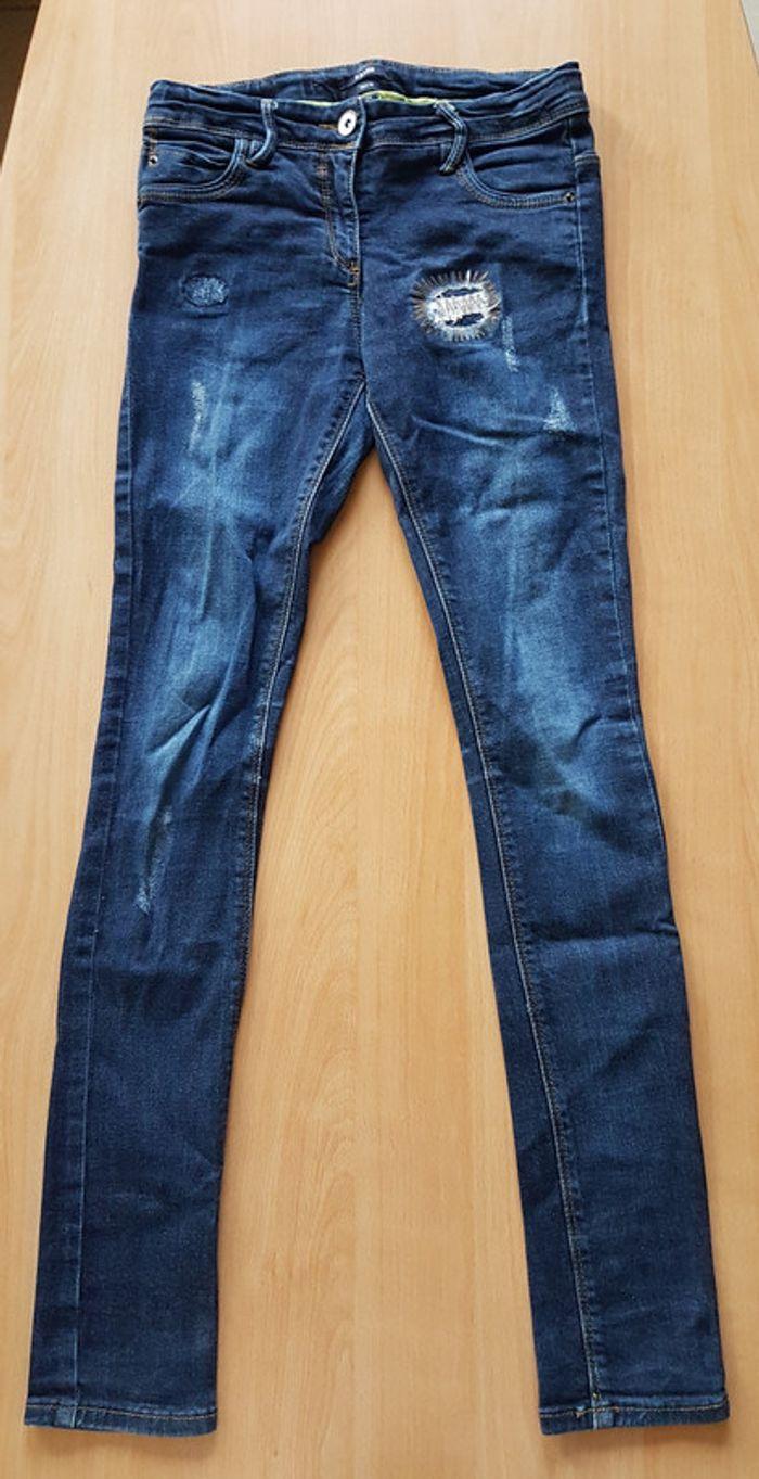 Jeans slim T. 12 ans effet usé - photo numéro 1