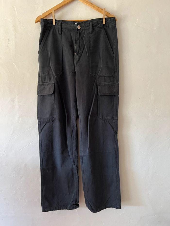 Pantalon Cargo Large Style Militaire Gris Zara - Taille 40 - Très Bon État - photo numéro 1