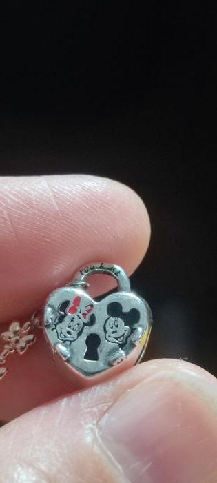 charm breloque cadenas Minnie et Mickey - photo numéro 2