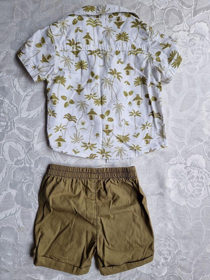 Ensemble chemise et short bébé garçon 12 mois - photo numéro 2