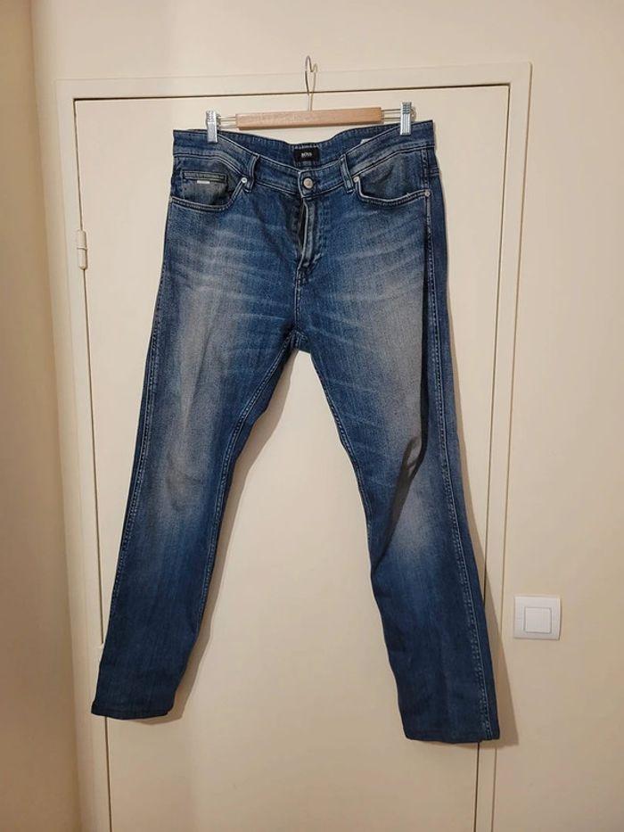 Jeans coupe droite BOSS Hugo Boss bleu taille W36 | FR 46 - photo numéro 1