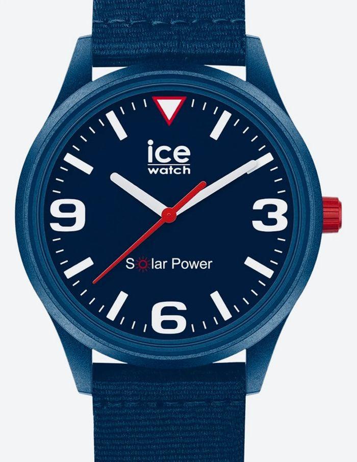 Montre Ice Watch solar power bleu foncé homme bracelet tide océan - photo numéro 1