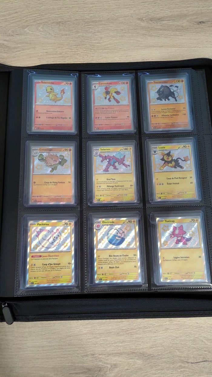 Classeur Zip pour cartes Pokémon capacité 288 cartes sous toploader en cuir NOIR ⬛ - photo numéro 3