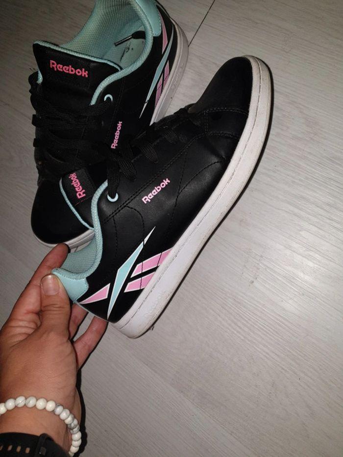 Basket Reebok noir rose et turquoise - photo numéro 2