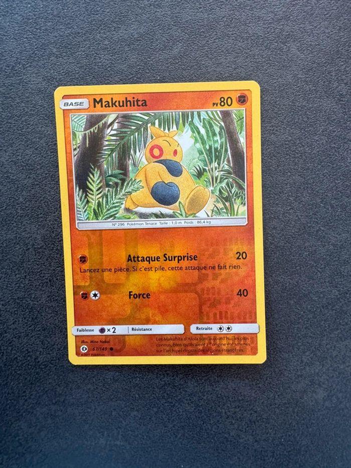 Carte Pokémon Makuhita Reverse 67/149 Soleil et Lune - photo numéro 3