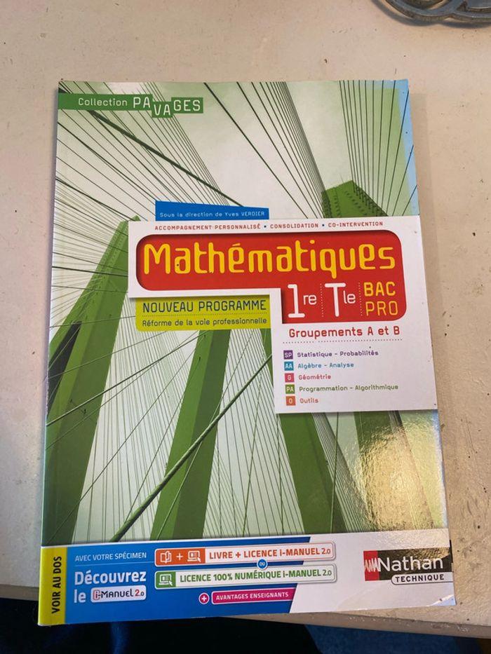 Mathematiques 1re Tle Bac pro Groupements A et B - photo numéro 1