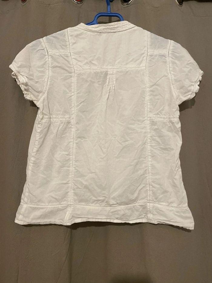 Chemise à manches courtes blanc autre ton taille 38 - photo numéro 2