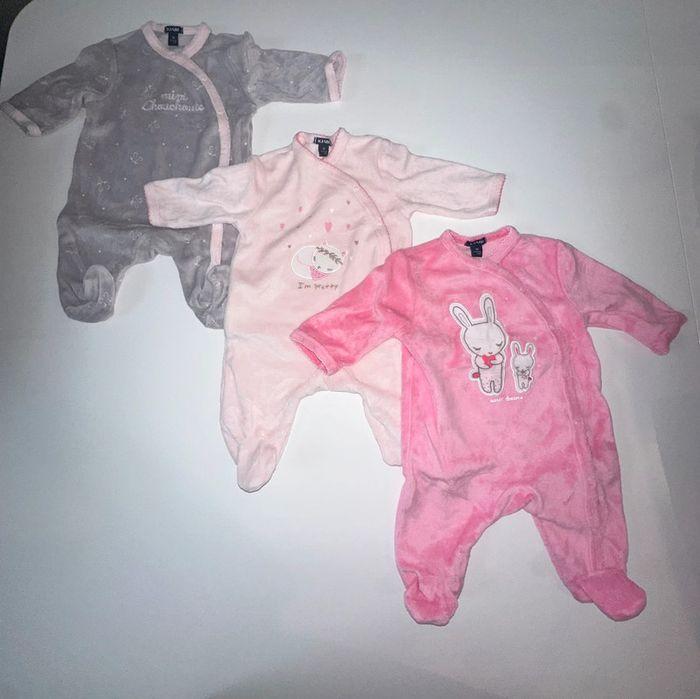 Lot de 3 pyjama bébé fille - photo numéro 1