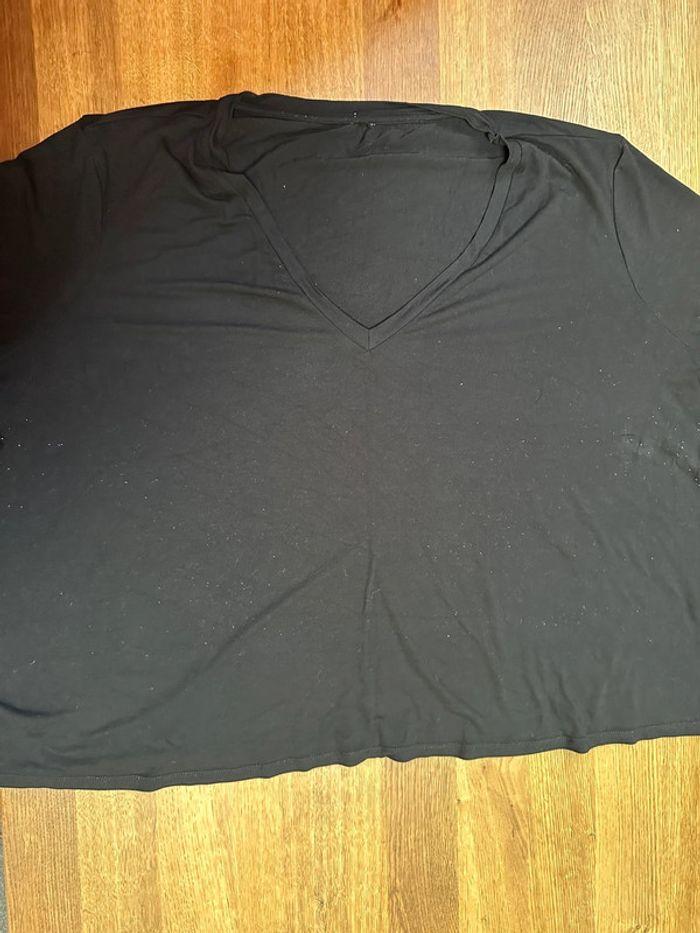 T-shirt manche longue noir h&m 4xl - photo numéro 2