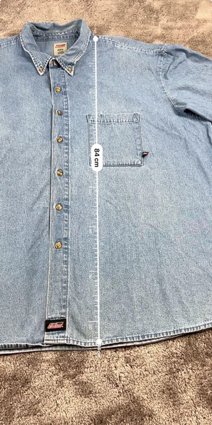 👕 Chemise en jean Homme Dickies Bleu Taille 4XL 👕 - photo numéro 4