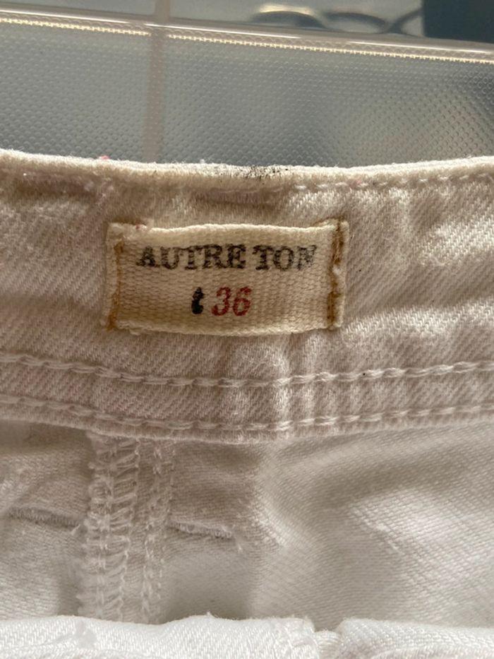 Short blanc en coton Autre Ton taille 36 - photo numéro 3