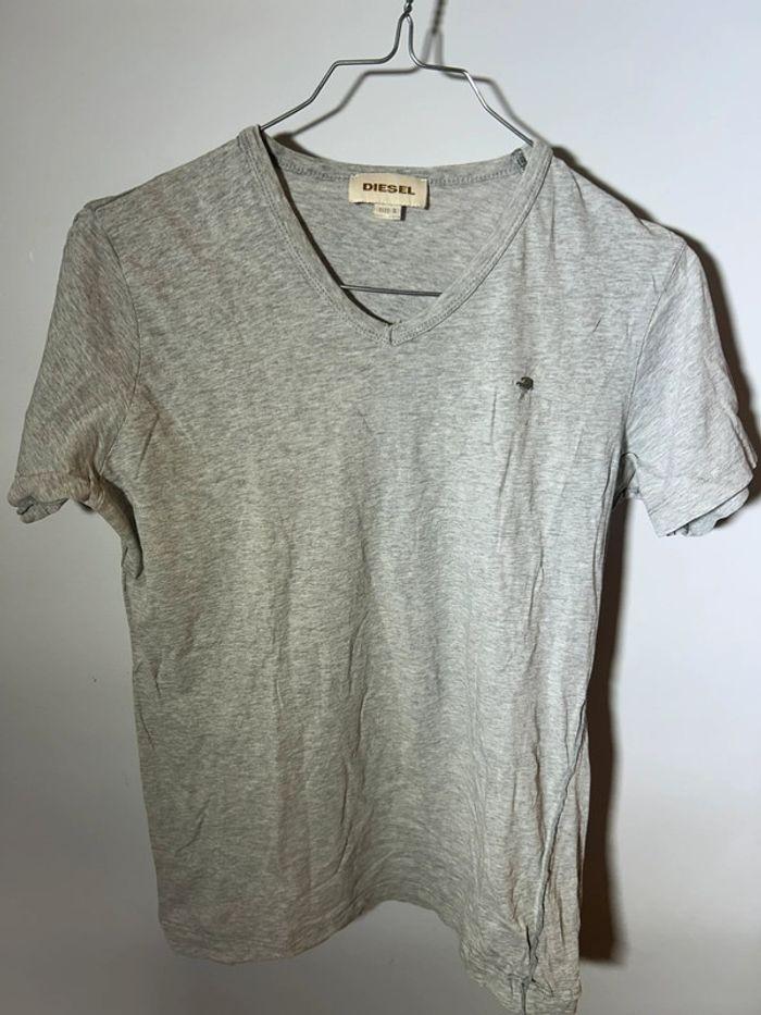 Teeshirt gris Diesel homme col V - photo numéro 1