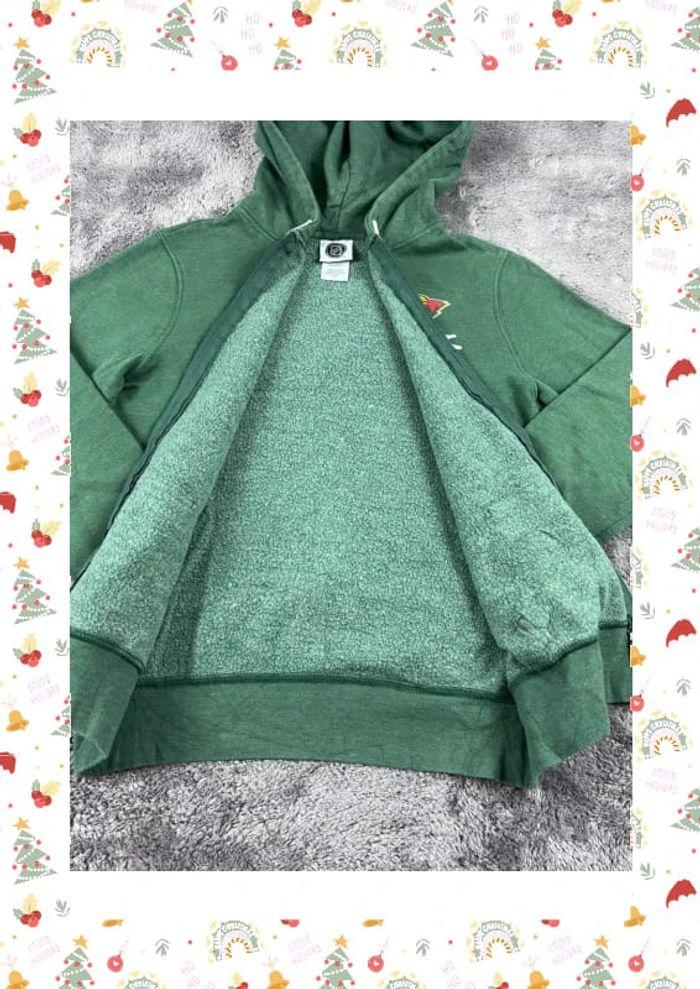 👕 Sweat à capuche Veste University Rare Vintage y2k 90s 2000s Minnesota Wild Vert Taille S 👕 - photo numéro 13