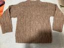 Pull en laine marron fait main 8 ans