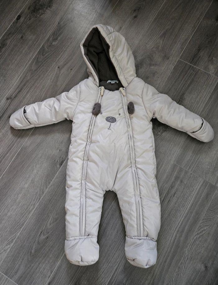 Combi pilote gris bébé état neuf Vertbaudet 60 cm 3 mois fille garçon - photo numéro 1