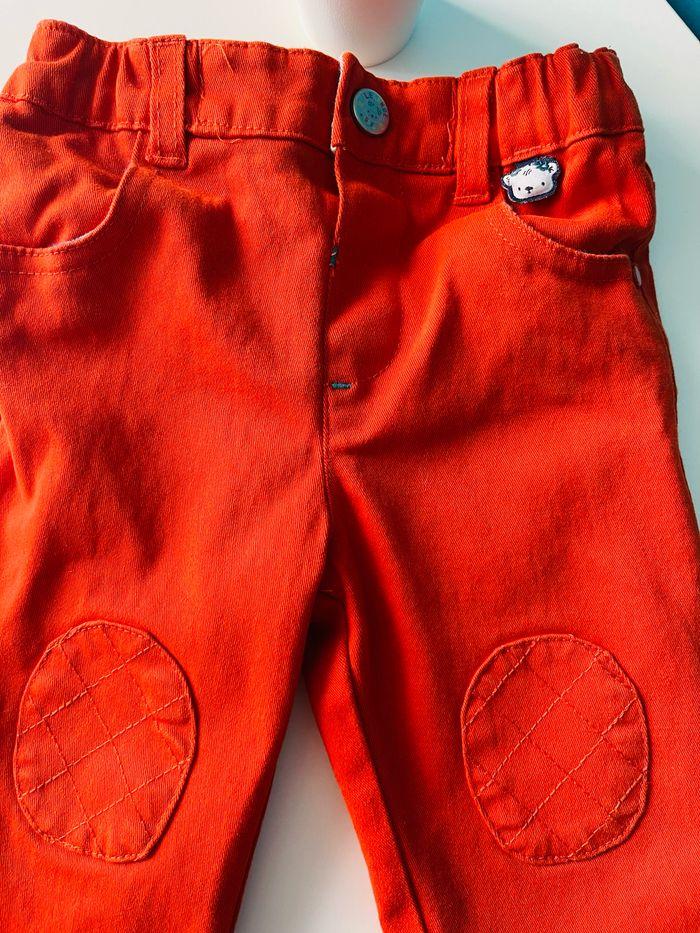 Magnifique pantalon orange taille ajustable 12 mois sergent major - photo numéro 4