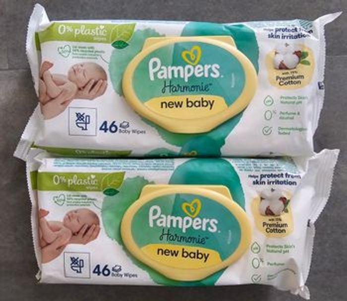 Lingettes Pampers Harmonie Protect & Care, Aqua, Coco, New baby & Sensitive  - 10 paquets - photo numéro 6