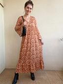 Robe longue Sheilay tons orangers Taille L