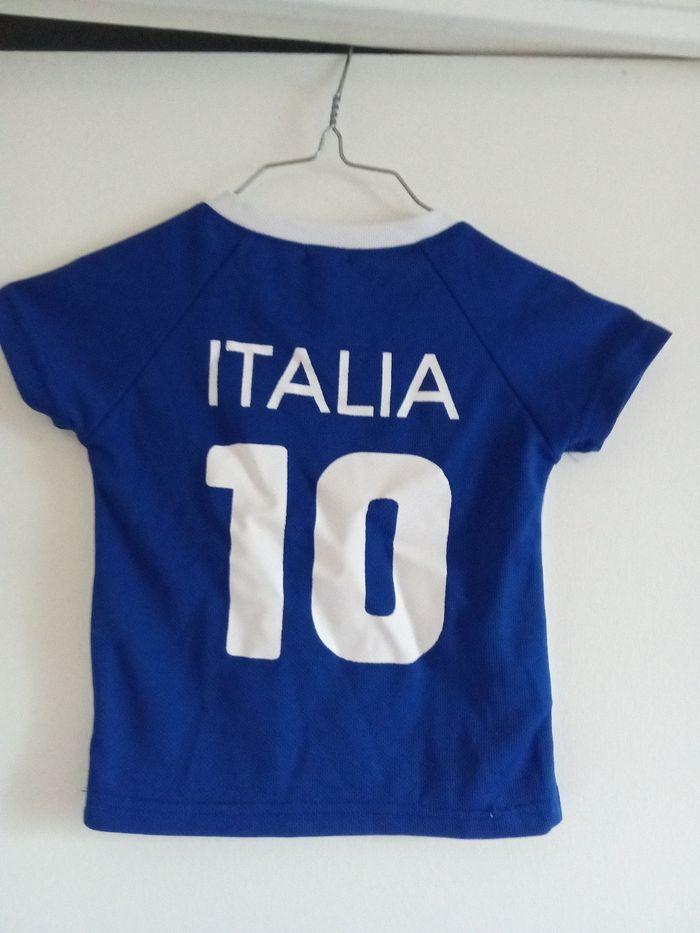 Maillot de foot Italie taille 2 ans, 24 mois, bleu, blanc Kiabi - photo numéro 2