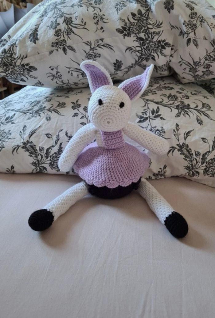 Peluche lapin faite main au crochet - photo numéro 1