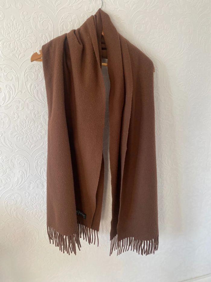 Brown scarf 100% lambwool - photo numéro 3