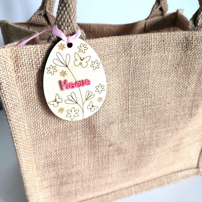 Sac jute personnalisé Pâques - photo numéro 2