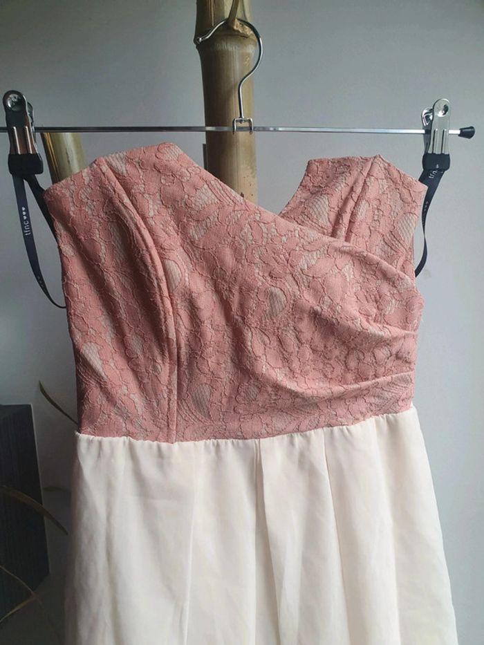 🌻Robe taille 36 rose et crème vintage - photo numéro 2