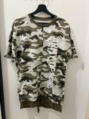 T-shirt militaire oversize pull and bear