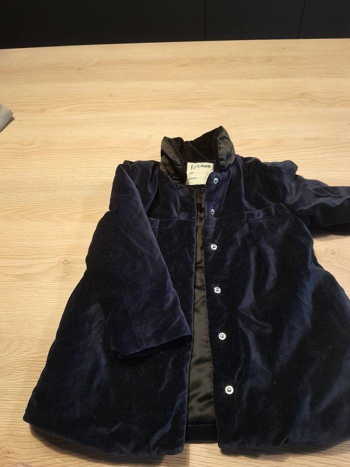 Manteau velours bleu marine - photo numéro 4