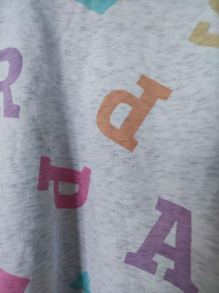 Pull gris lettres multicolore 6 a 7 ans h&m - photo numéro 2