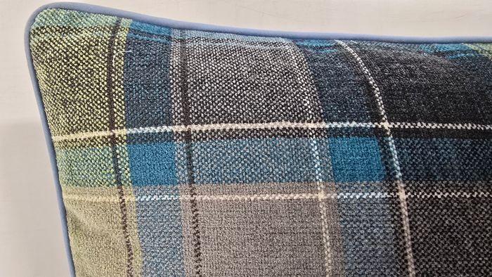 Lot de 2 housses de coussin tissu tartan type ecossais canapé, lit, fauteuil, coussin,deco - photo numéro 2