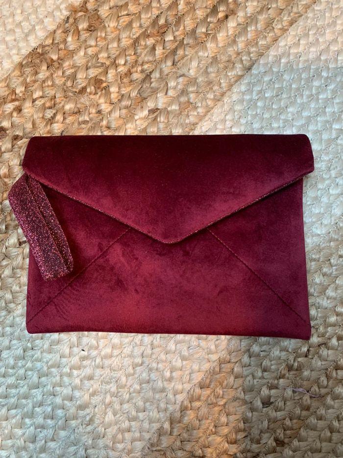 Pochette cérémonie velours bordeaux Mac x my little box - photo numéro 1