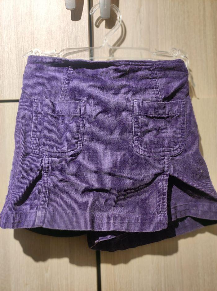 Jupe short velours violet 5 ans Verbaudet - photo numéro 3